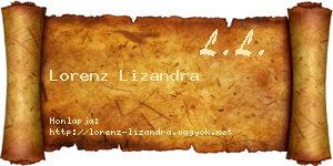 Lorenz Lizandra névjegykártya